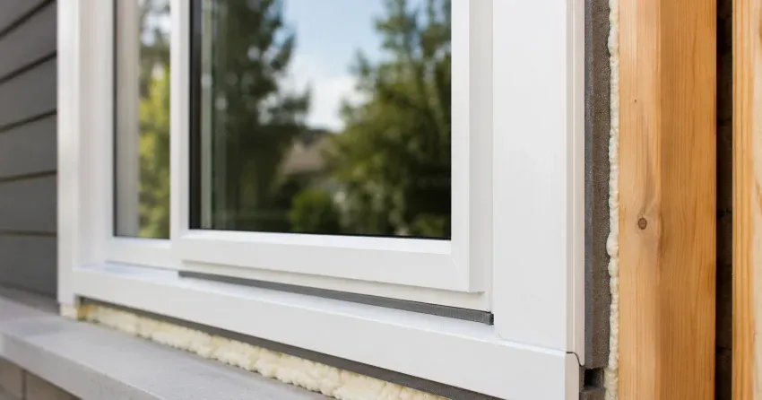 technician installing fiberglass window frame in Thamesford home