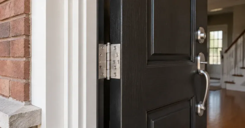 technician repairing a front door lock and frame in Riverside Village, Thamesford